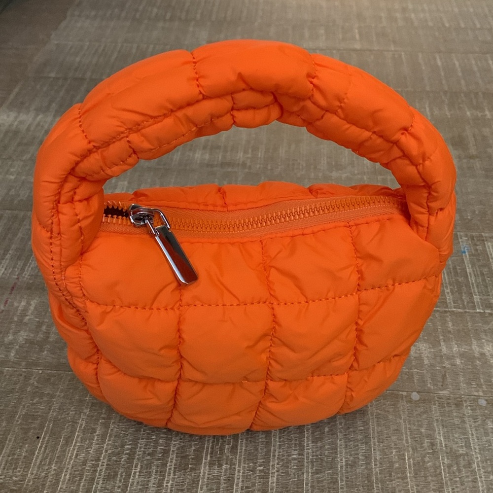 NEW Orange Mini Puffer Bag